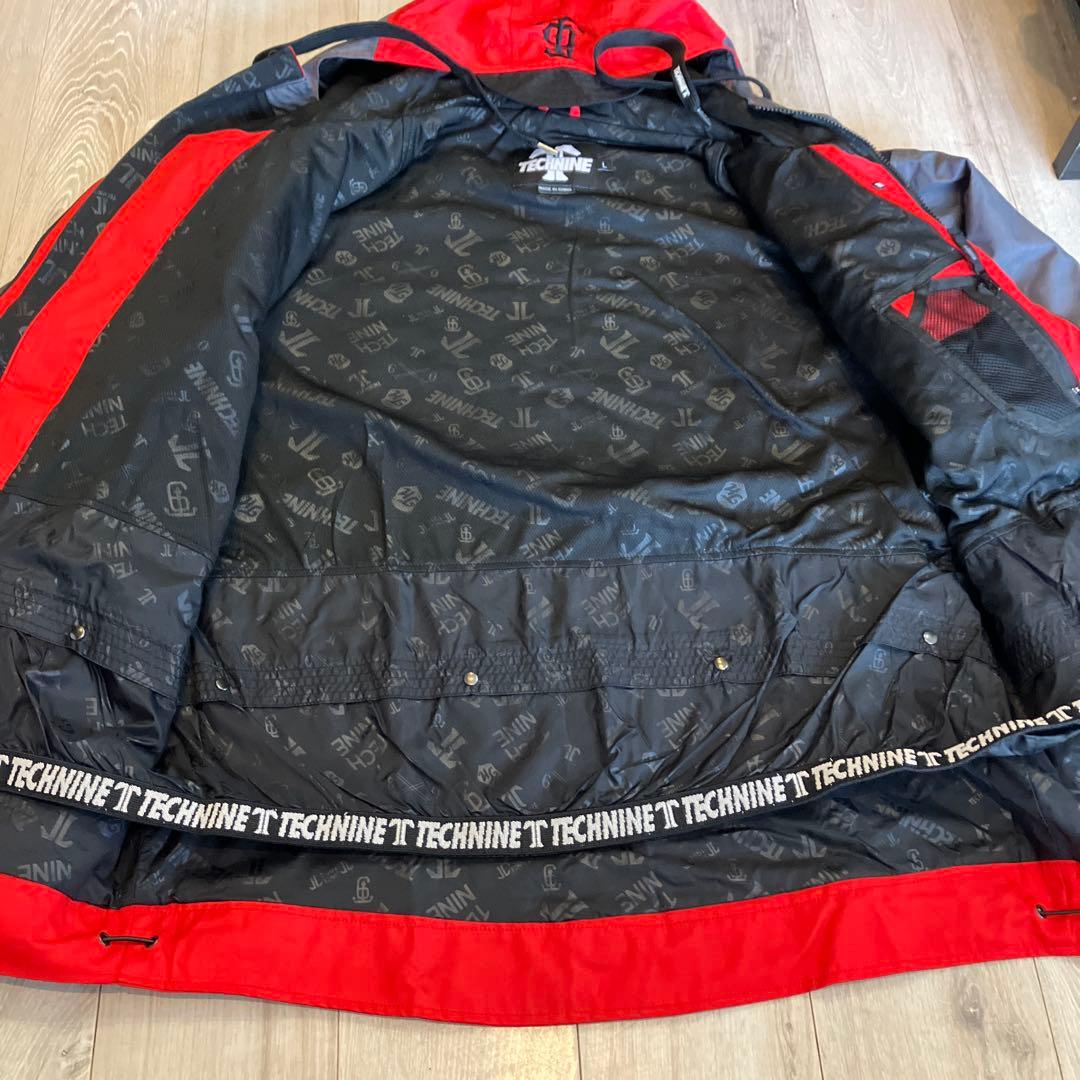 technine テックナイン　スノーボードウェア　 L ベースボール　赤