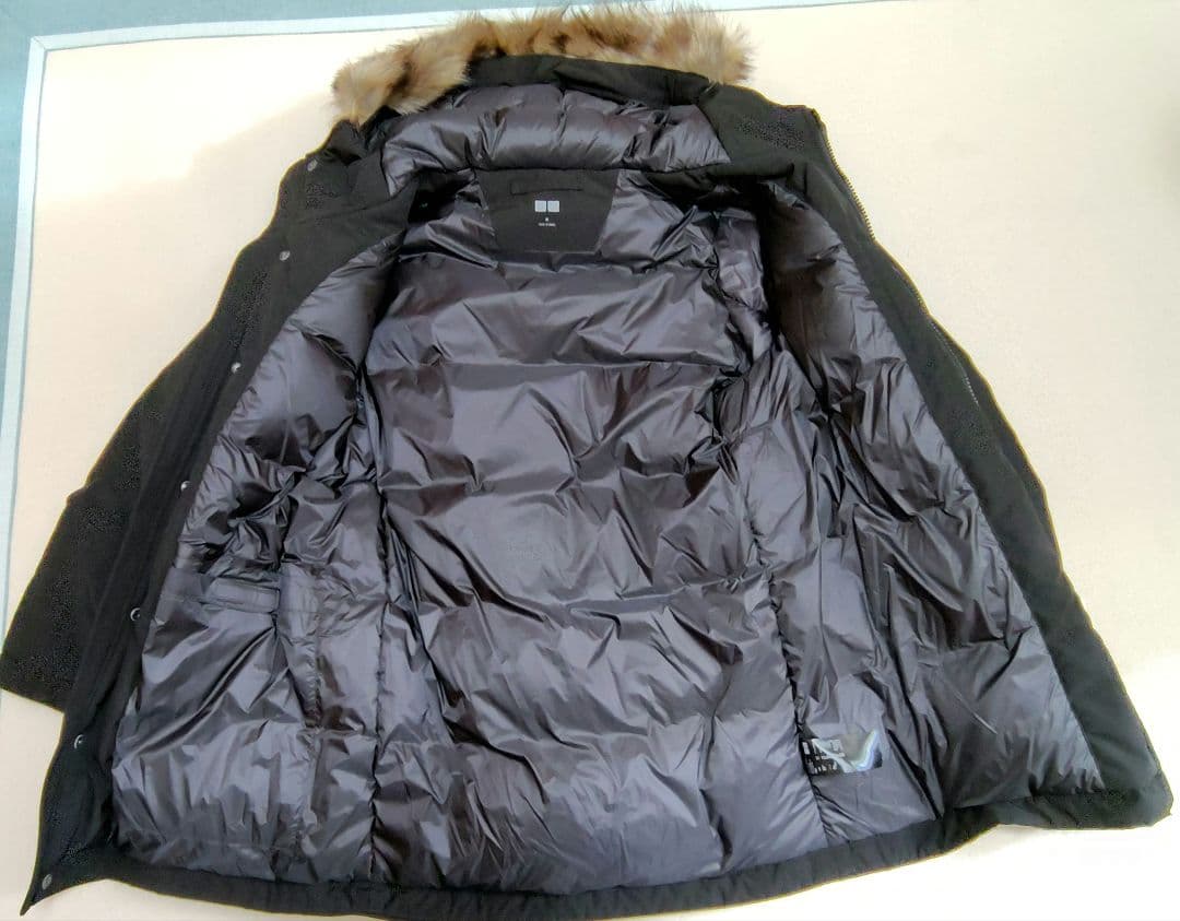 新品タグ付 ユニクロ ハイブリッドダウンウルトラウォームコート 黒 メンズM
