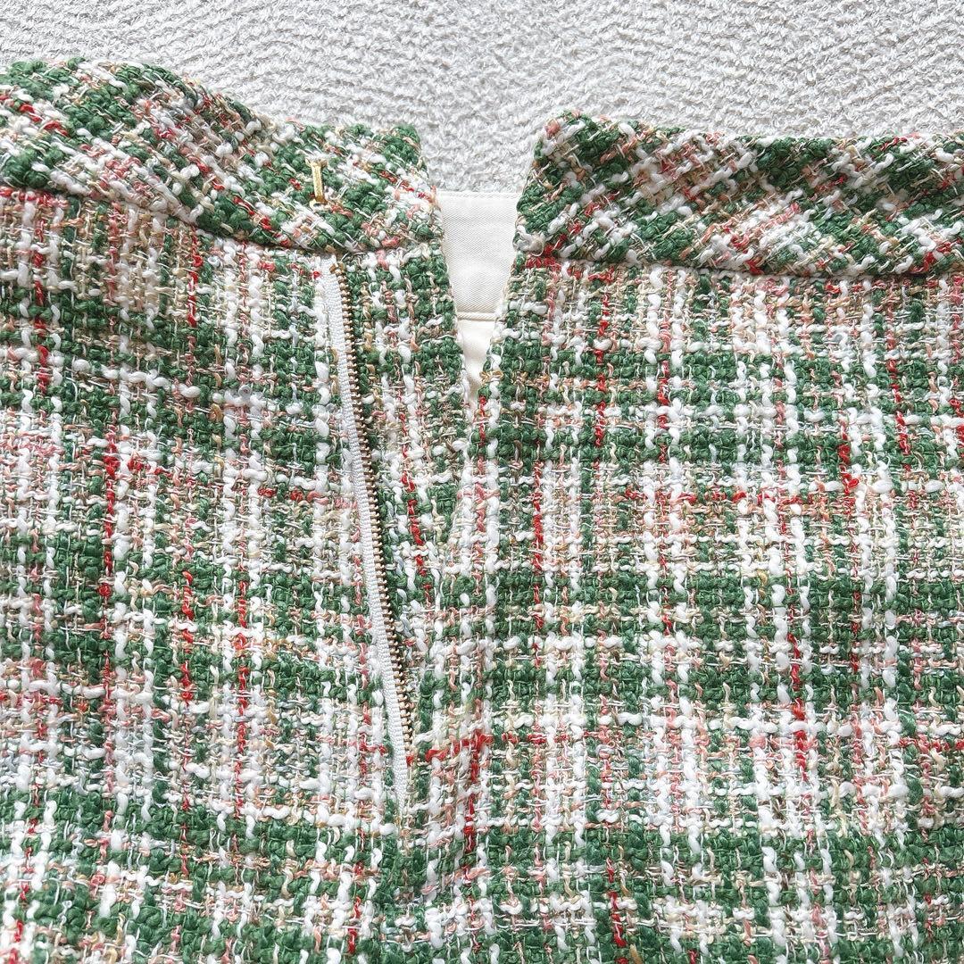 新品✨SEVENTENbyMIHOKAWAHITO ツイードパンツ グリーンM