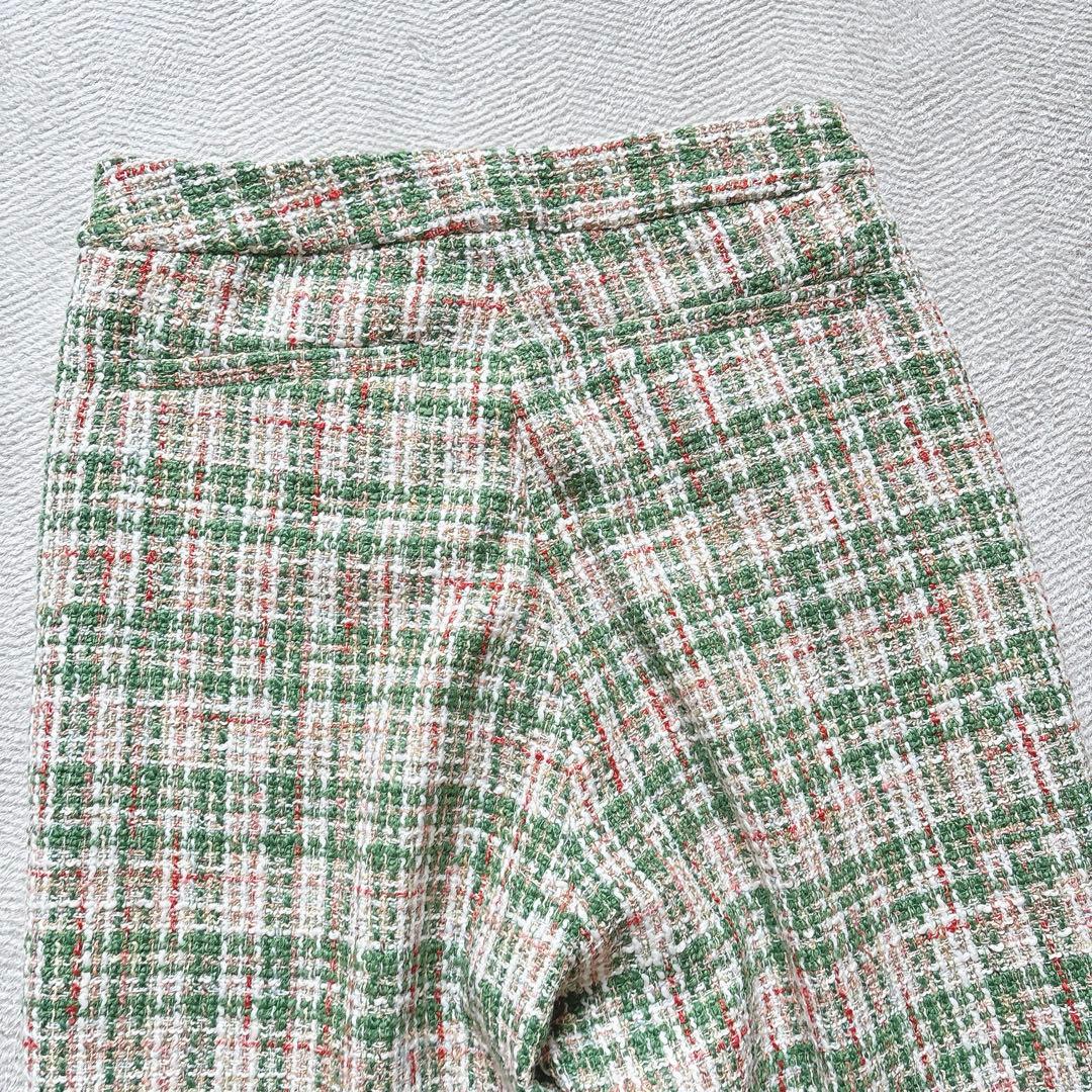 新品✨SEVENTENbyMIHOKAWAHITO ツイードパンツ グリーンM