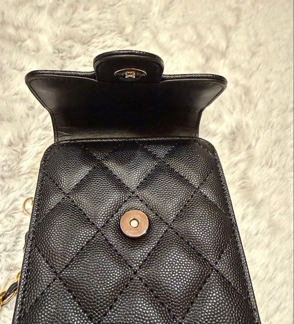 新品CHANEL シャネル ノベルティ スマホショルダー チェーンポーチ
