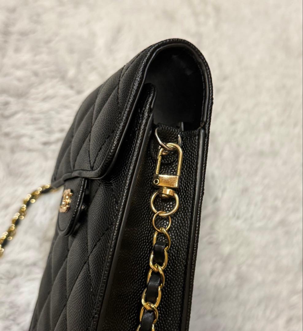 新品CHANEL シャネル ノベルティ スマホショルダー チェーンポーチ