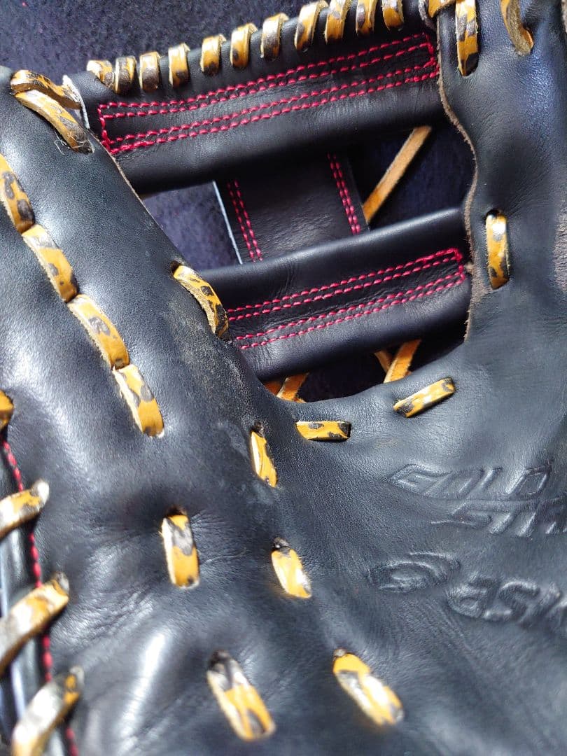 《中古》アシックスゴールドステージ軟式用 BGRFJ-S ヒョウ柄ギャル仕様