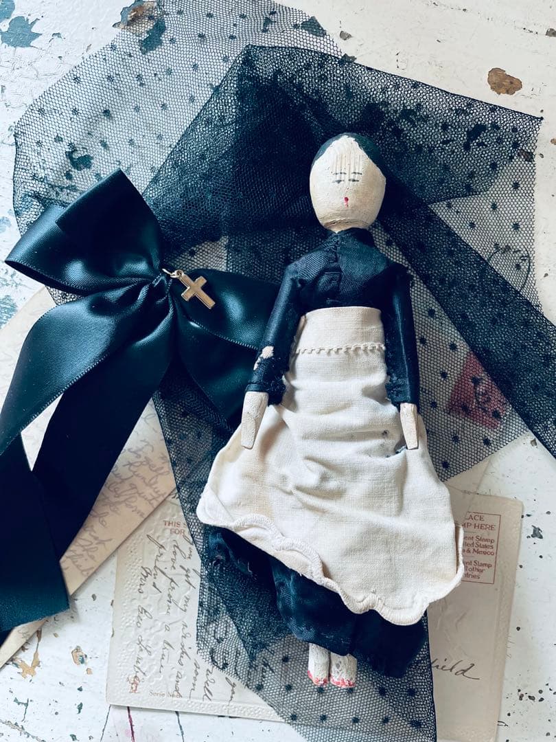 ¨*•.¸¸☆*・ アンティーク　ペグドール 17cm゜•*¨*•.¸¸☆*