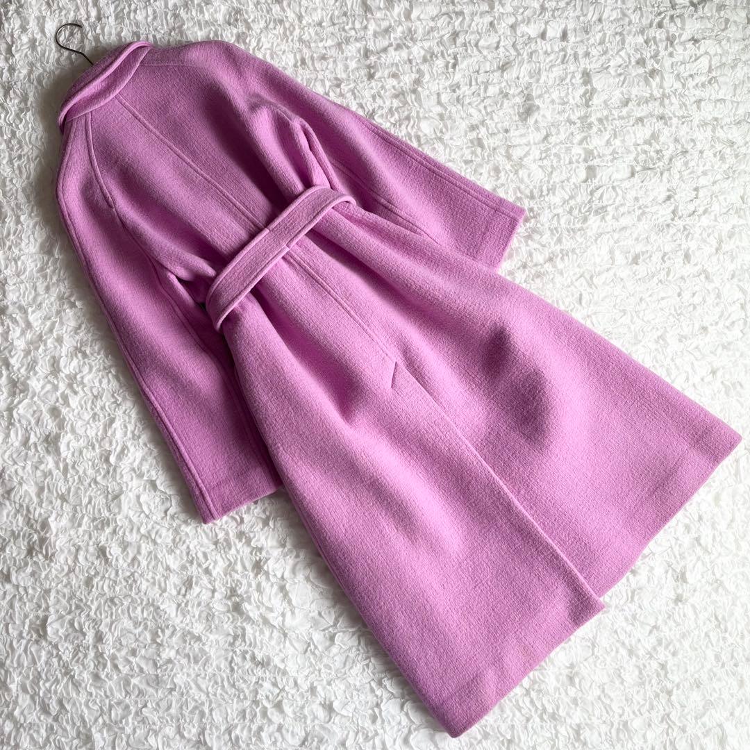 ルシェルブルー　ビッグカラーコート　ベルテッド