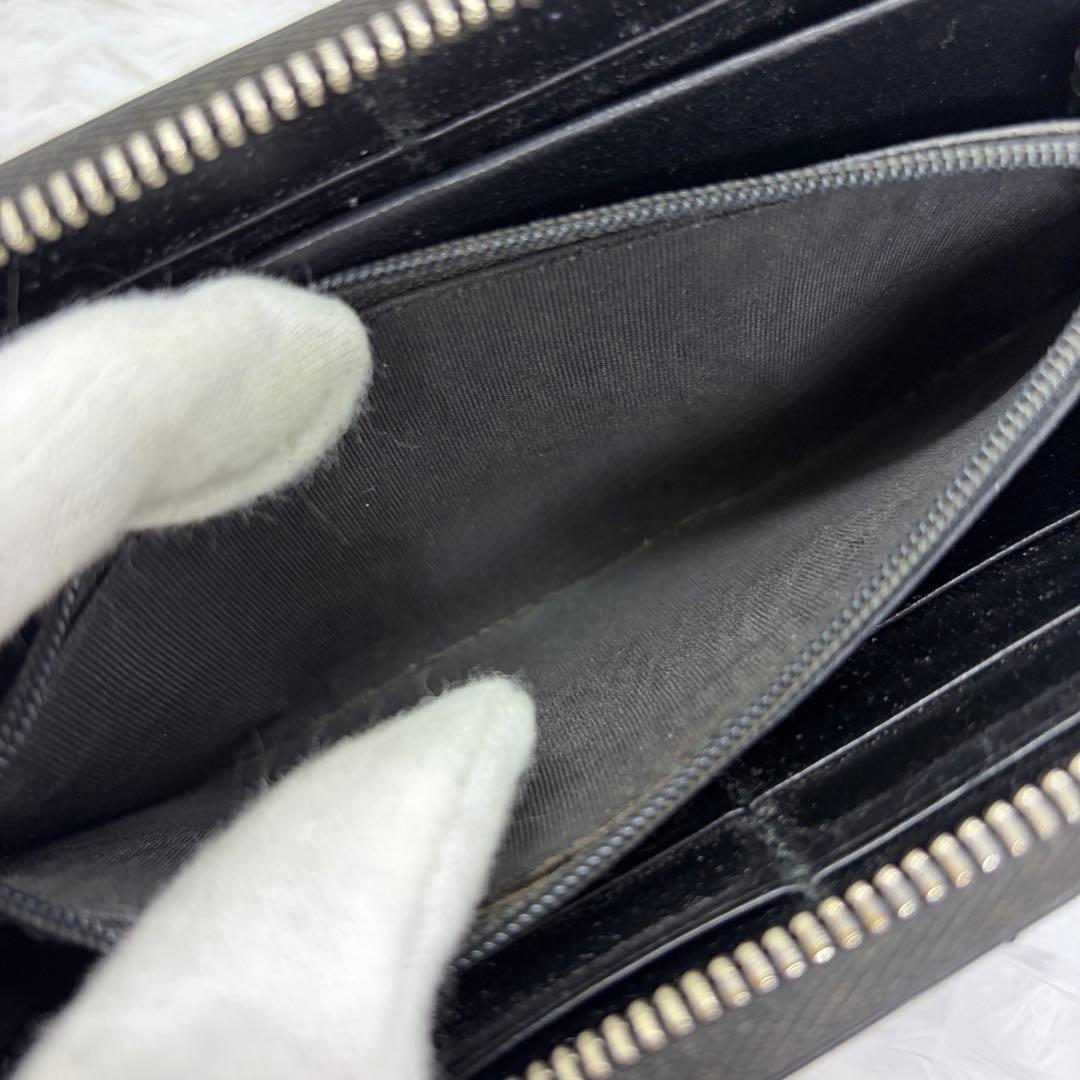 美品✨グッチ　長財布　ラウンドファスナー　GGスプリーム　インプリメ　レザー　黒
