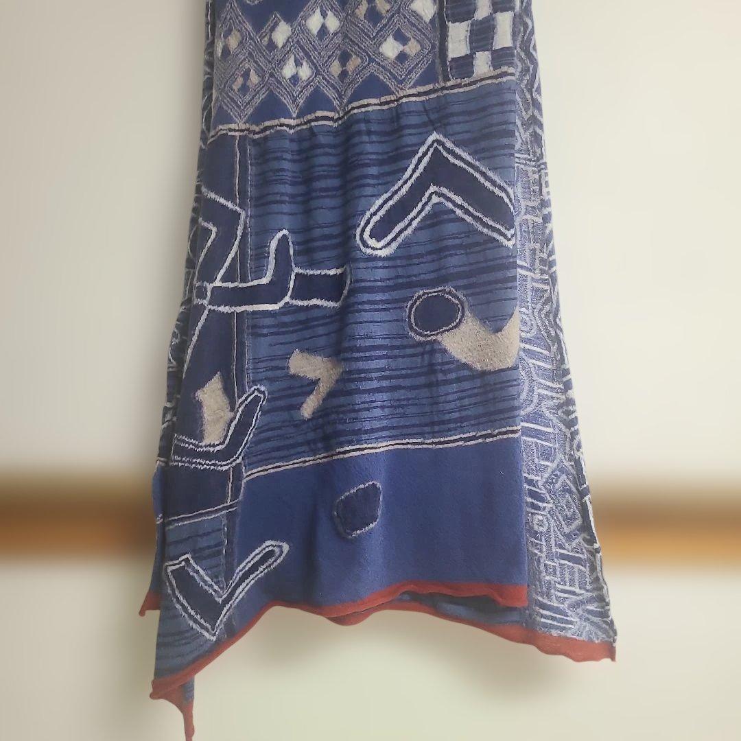 KAPITAL キャピタル　縮絨ウール大盤マフラー パッチワーク2㍍50cm