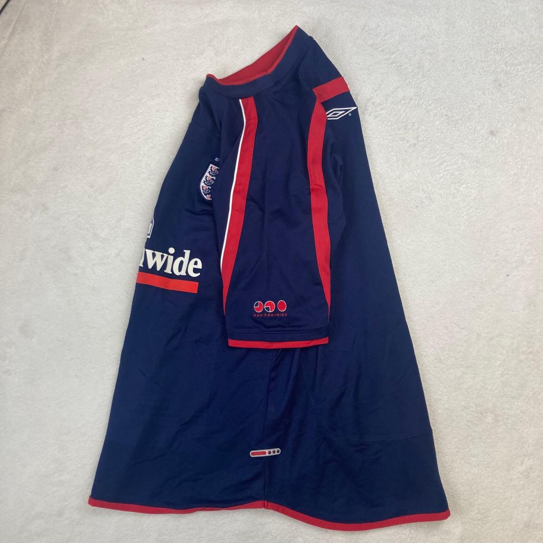 アンブロ Tシャツ ゲームシャツ イングランド代表 半袖 刺繍ロゴ Mサイズ