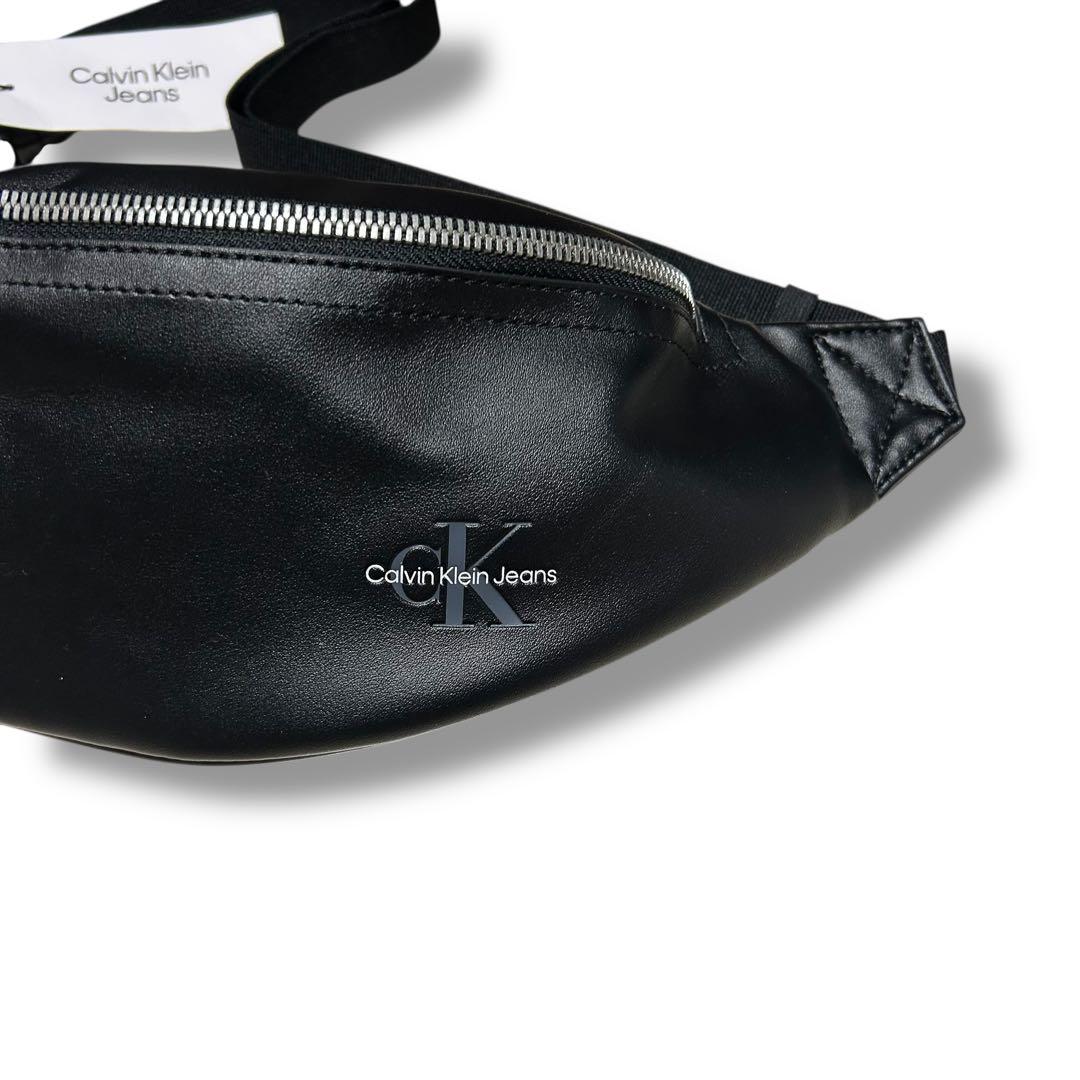 【新品】カルバンクライン ウエストバッグ ボディバッグ モノロゴ 黒