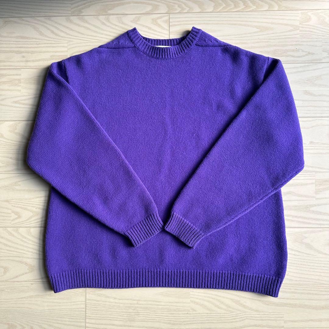 STUDIO NICHOLSON GUERNSEY JUMPER パープル