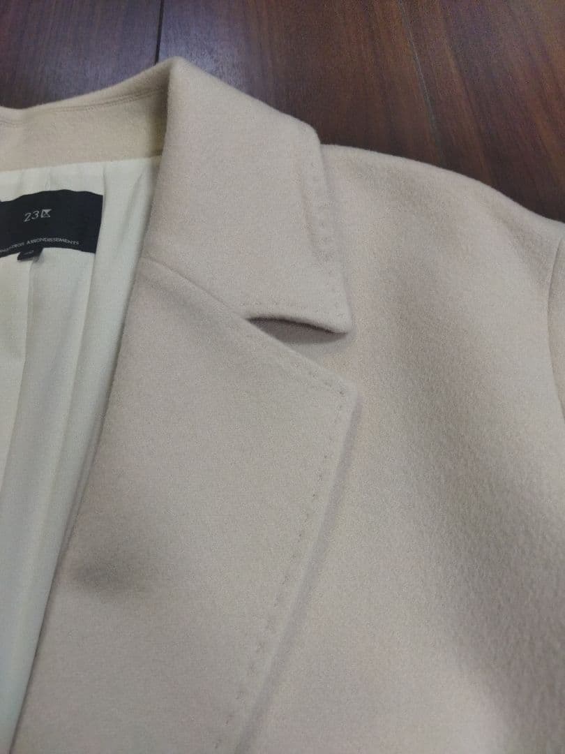 美品♪23区 滝沢眞規子さん ウールカシミヤビーバー チェスターコート 40