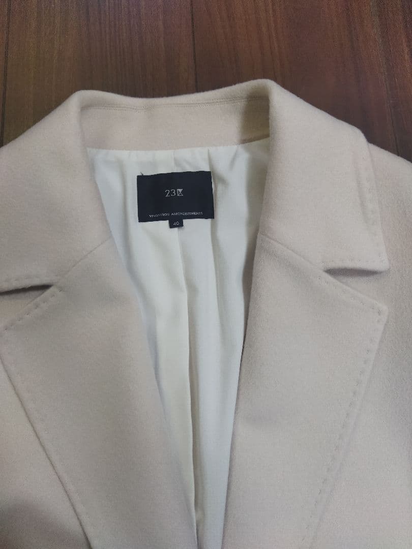 美品♪23区 滝沢眞規子さん ウールカシミヤビーバー チェスターコート 40