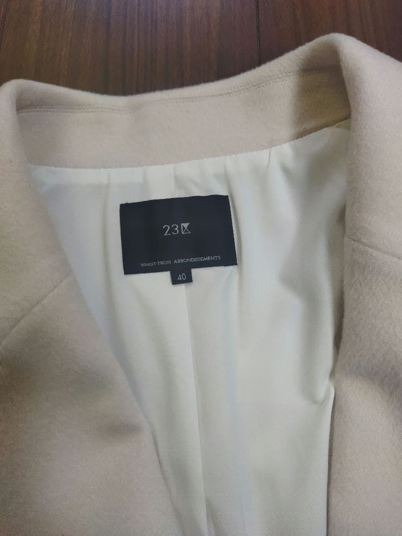 美品♪23区 滝沢眞規子さん ウールカシミヤビーバー チェスターコート 40