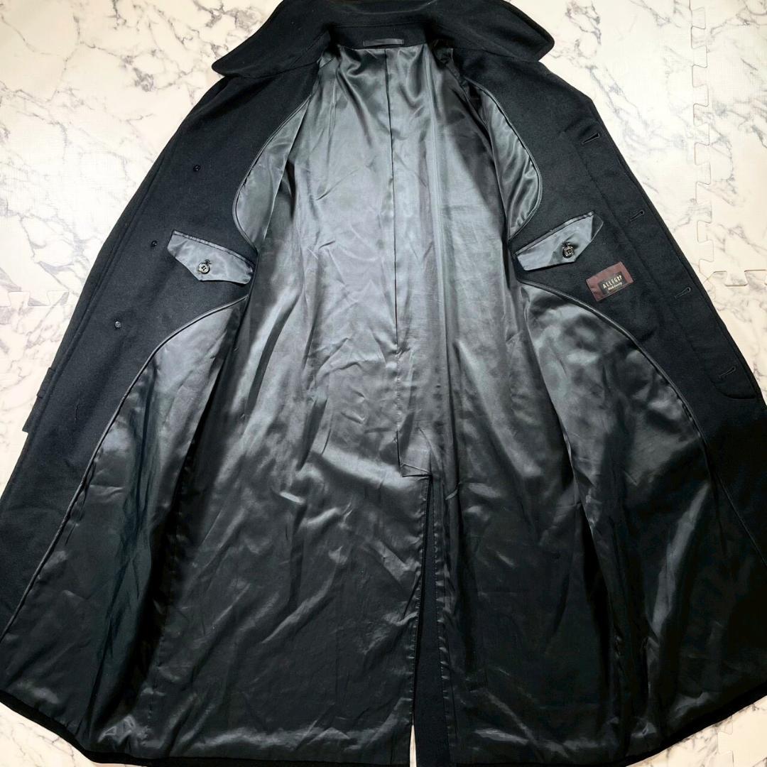 ✨美品/カシミヤ100%✨(LL)ALLEGRP ステンカラーコート 黒
