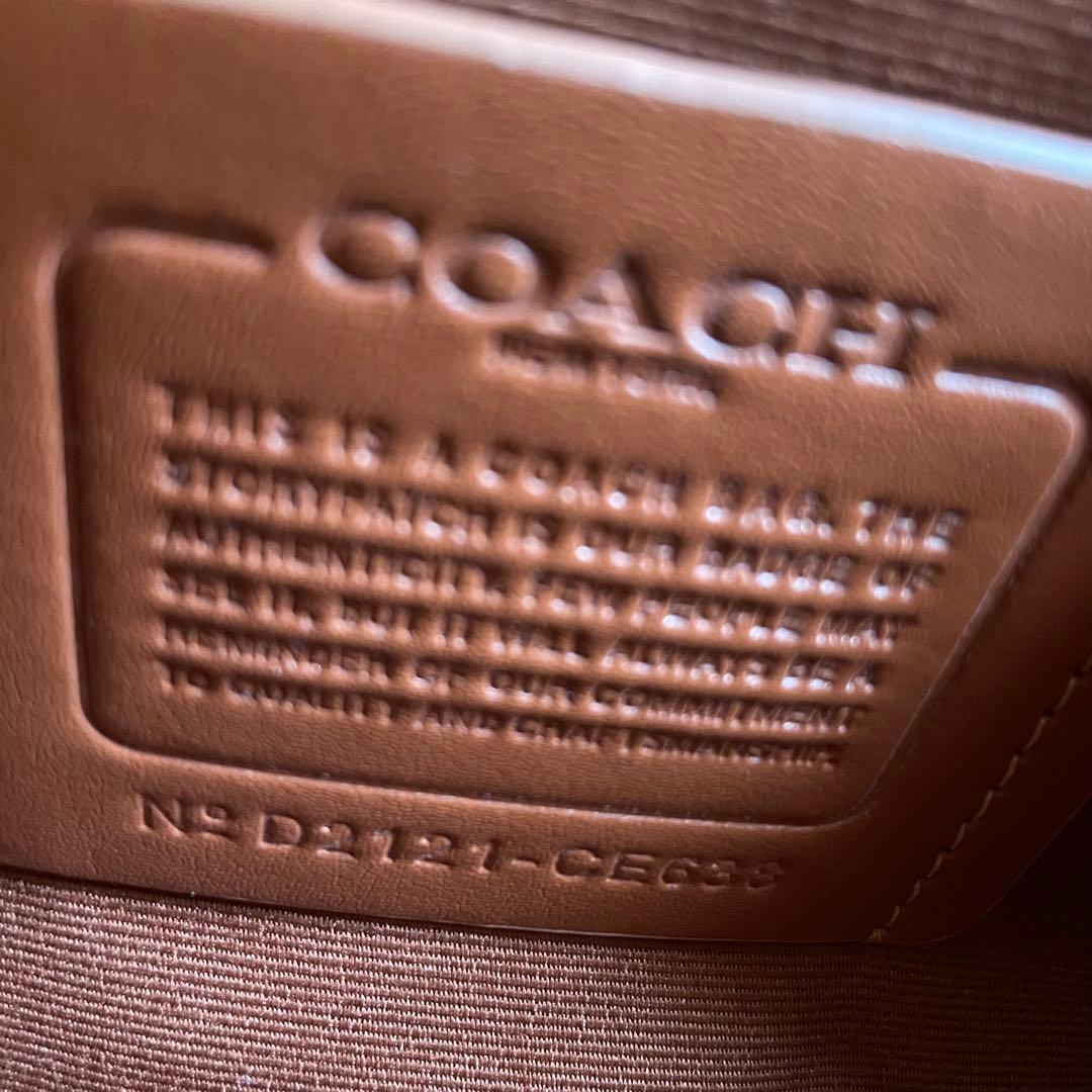 Pino  COACH ショルダーバッグ シグネチャー レザー pvc