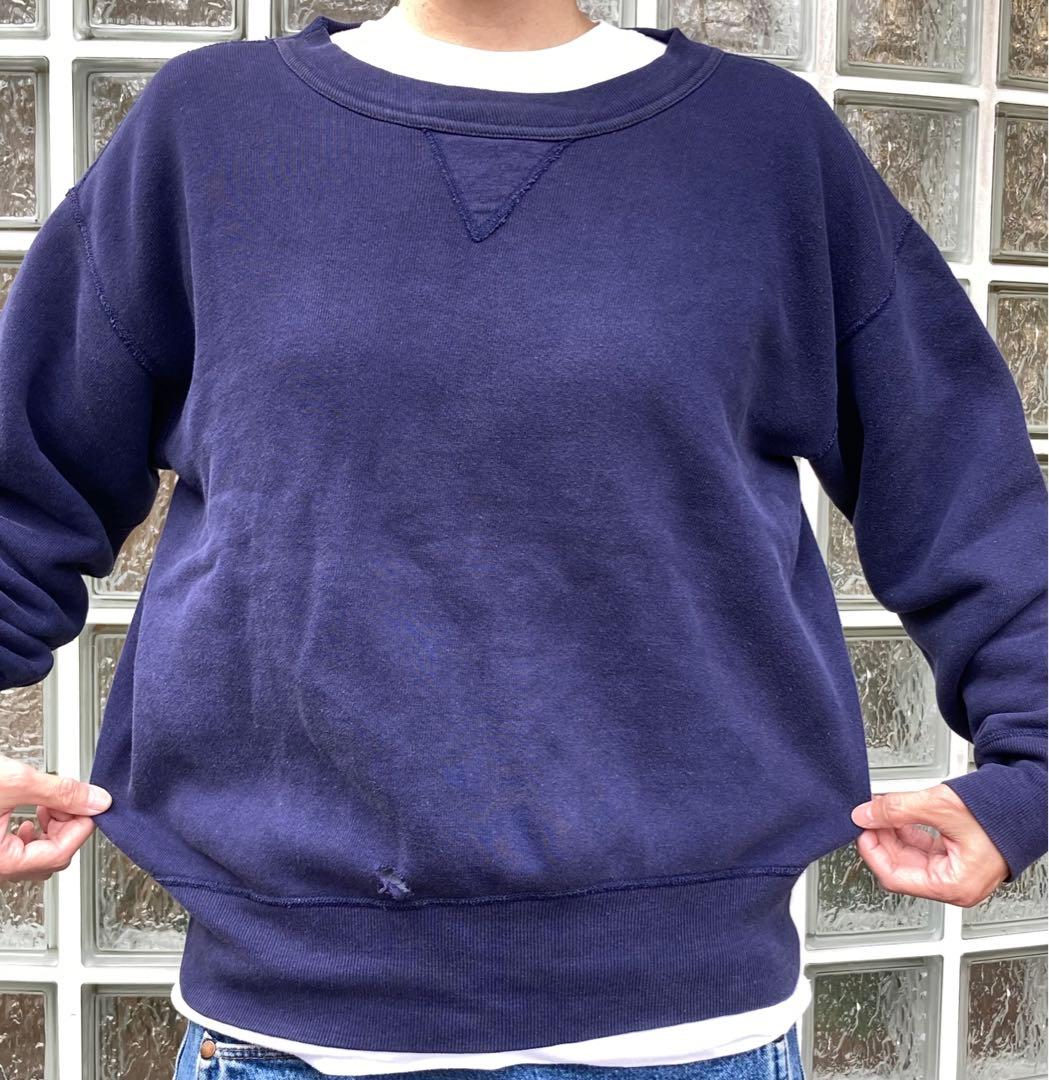 ラッセル スウェット 前V ヴィンテージ　50s 60s ナス紺　ビンスエ