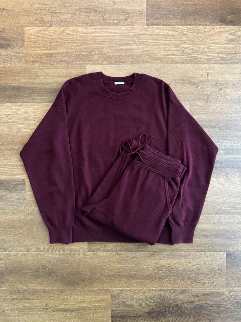 cash & barba モンゴリアンカシミヤセットアップ ボルドー - メルカリ