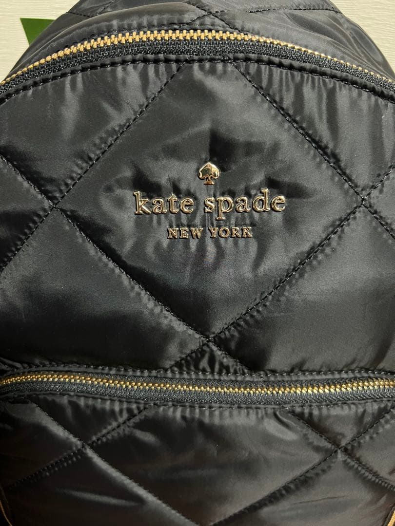［新品］kate spade new york キルティングバックパック 黒