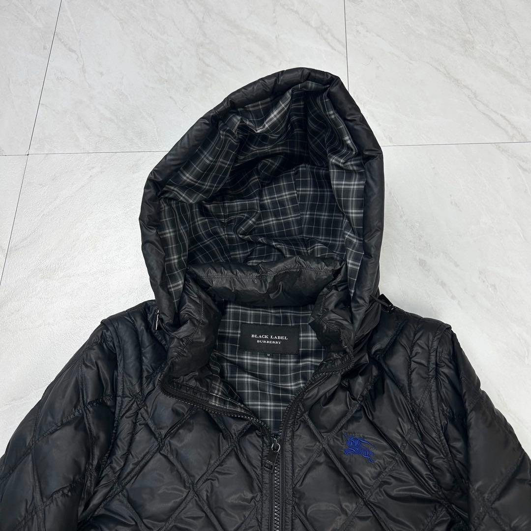 美品 バーバリーブラックレーベル キルティング ダウンジャケット 3way 黒