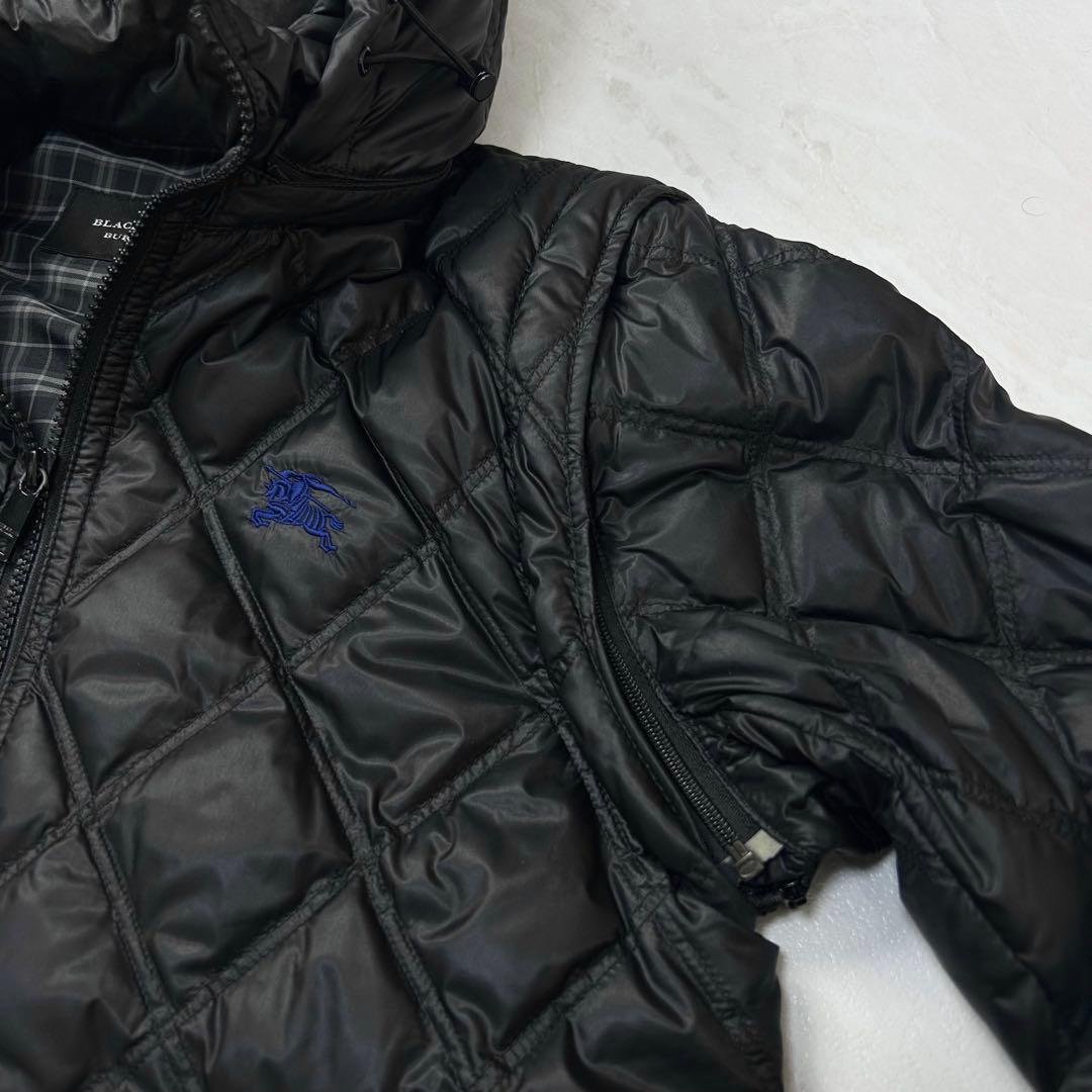 美品 バーバリーブラックレーベル キルティング ダウンジャケット 3way 黒