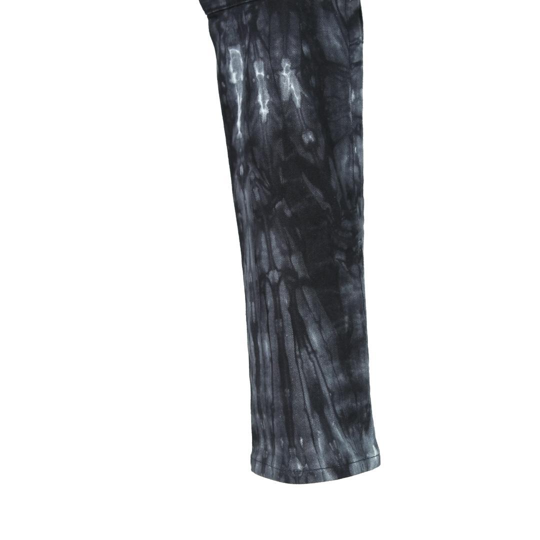 BALMAN PARIS タイダイ染め ストレッチ バイカー デニム スキニー