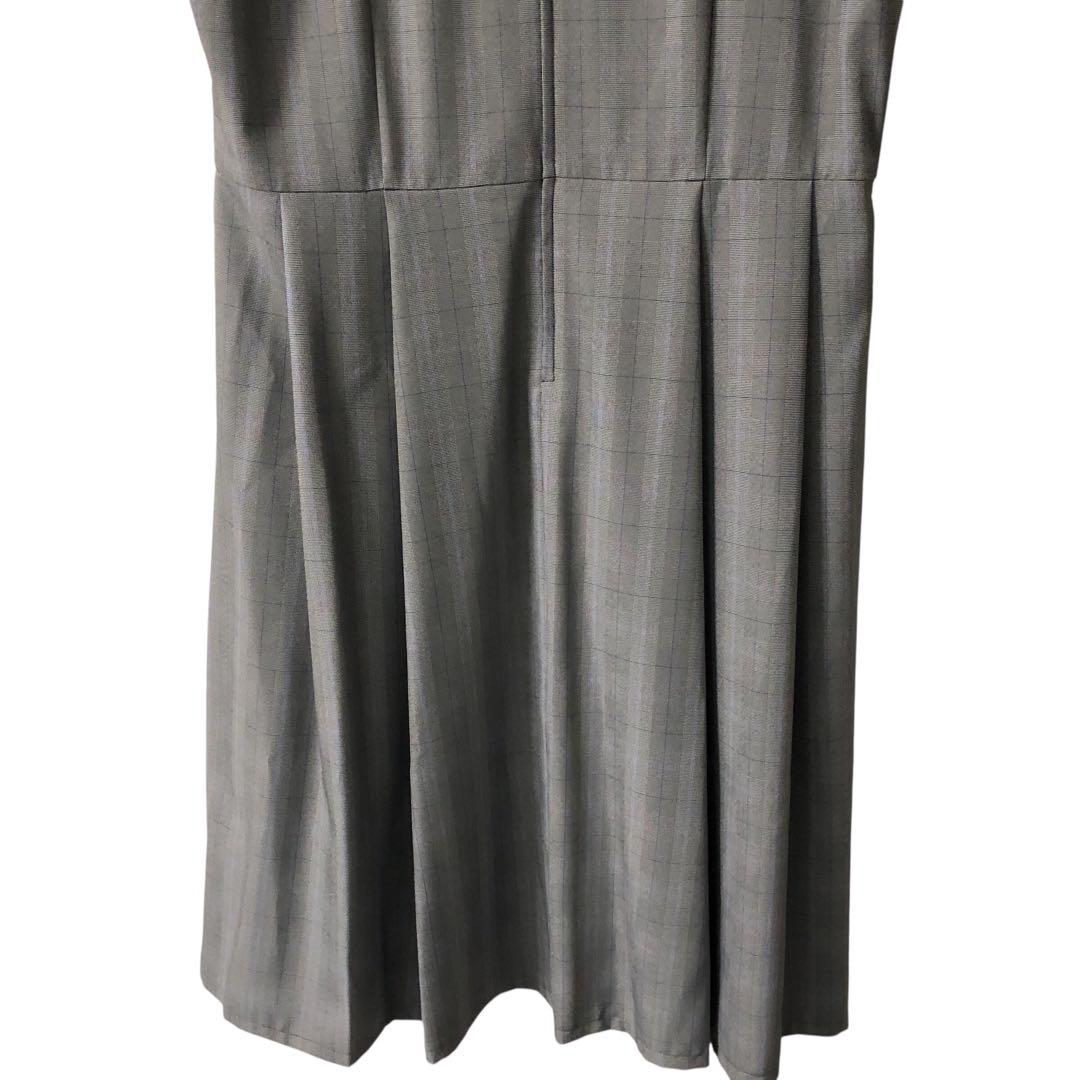 CHOPIN deux ショパンドゥ 半袖ワンピース リボン付き グレー165㎝