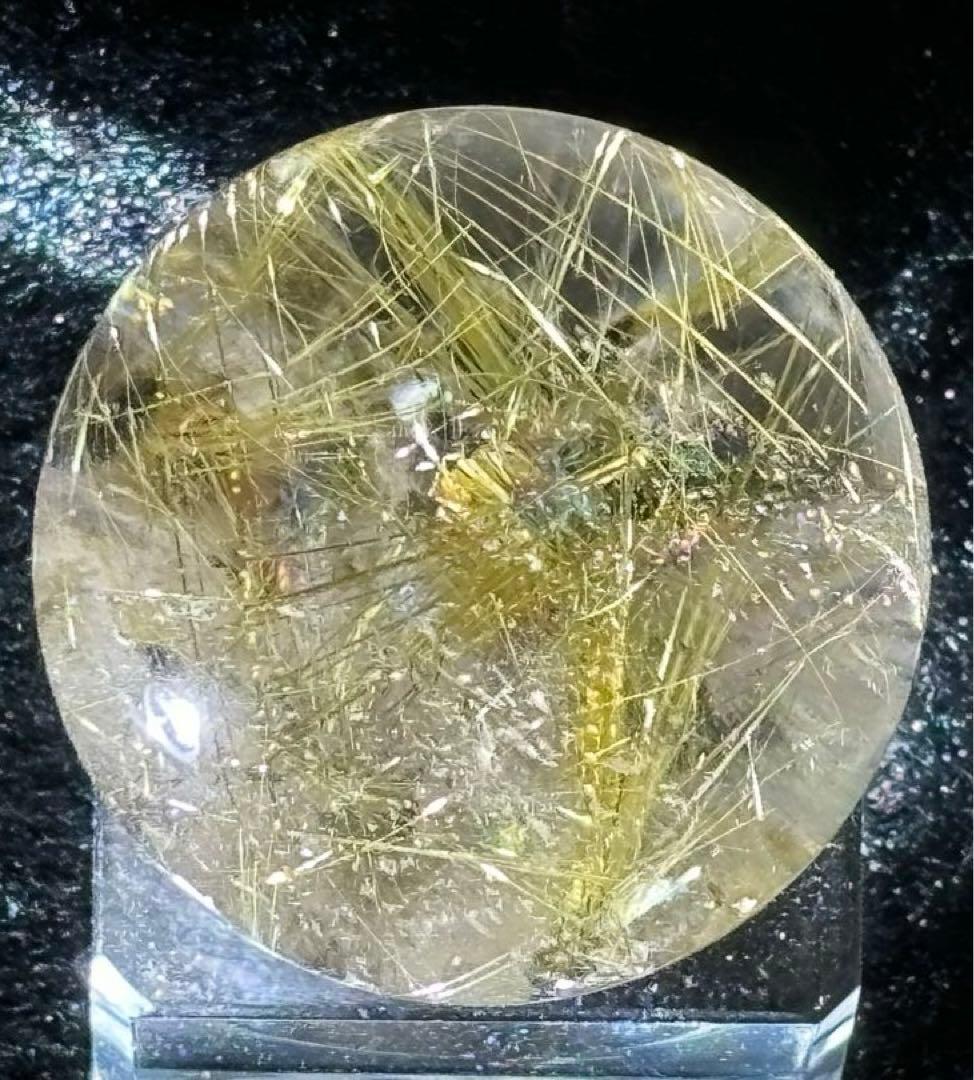 【金運、仕事運上昇】虹入り！タイチンルチルスフィア ⭐️R 143 金運、仕事運上昇】タイチンルチルスフィア⭐️ゴールド⭐️ R37