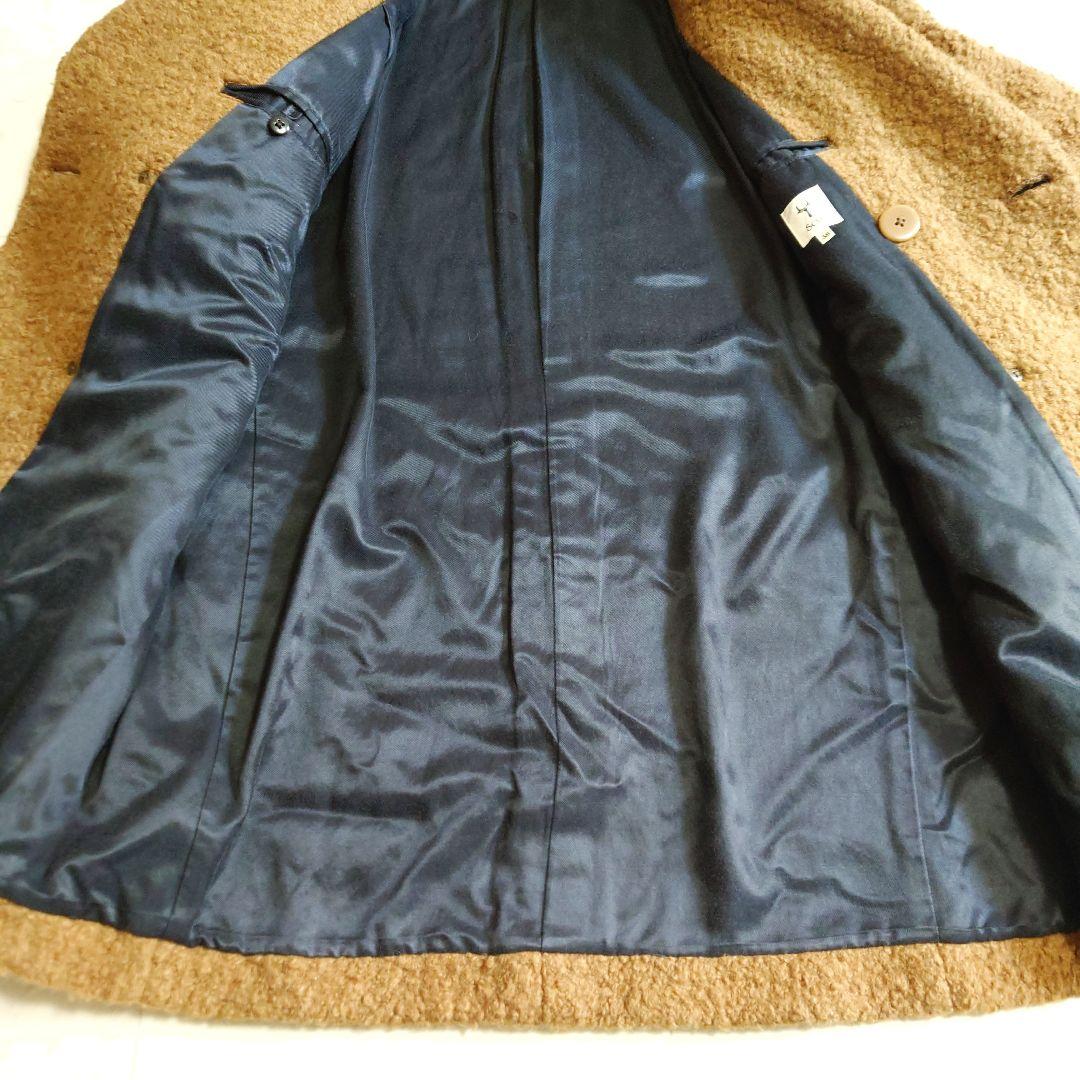 人気♪ サイ Scye ベビーアルパカ ダブルボタン オーバーコート ブラウン系