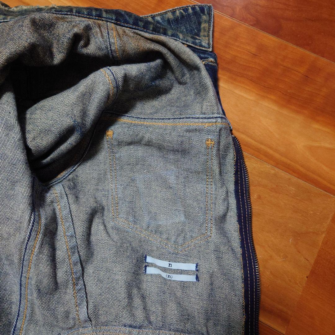 ナンバーナイン　音符デニムジャケット　ジッポ跡　宮下期　Gジャン