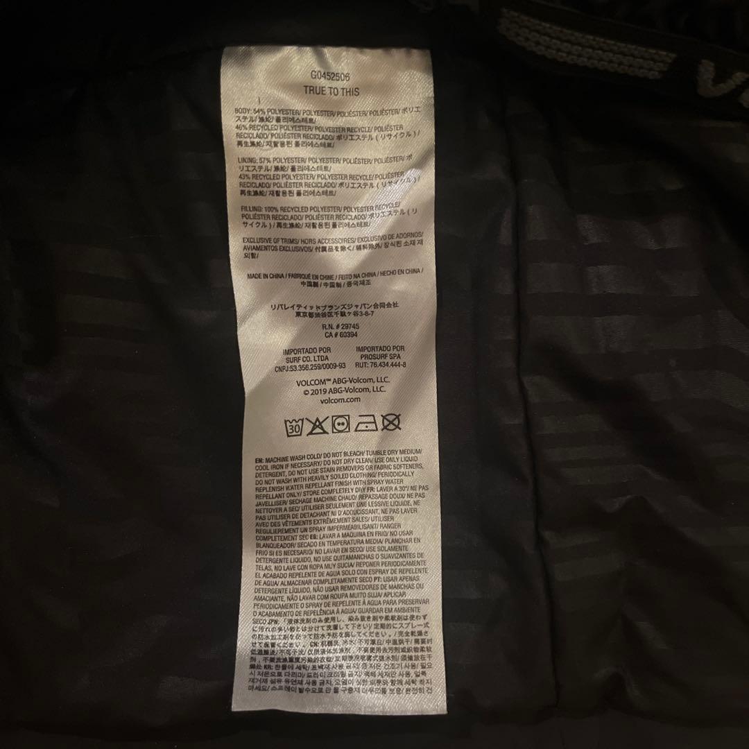 VOLCOMボルコム スノーボード ウェア ユニセックス ブラック