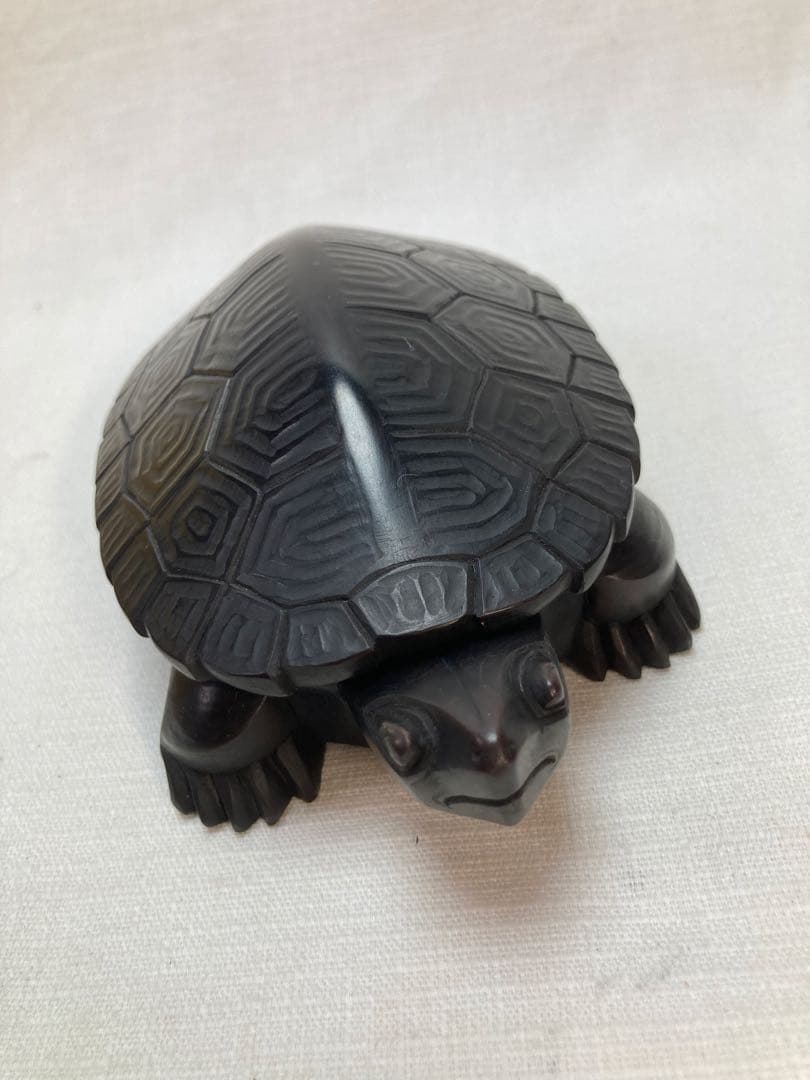 紅渓石硯　亀寿硯　二代相馬羊堂　亀デザインの硯　宮崎県延岡市