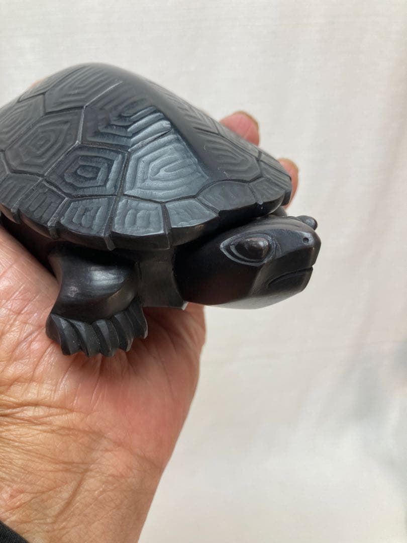 紅渓石硯　亀寿硯　二代相馬羊堂　亀デザインの硯　宮崎県延岡市