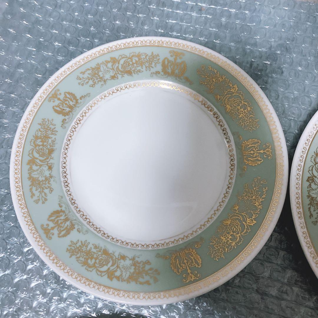 【希少】ウェッジウッド コロンビア セージグリーン プレート 11枚