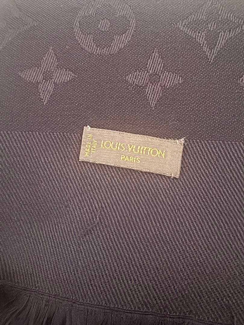 LOUIS VUITTON モノグラム　ブラック ストール　大判