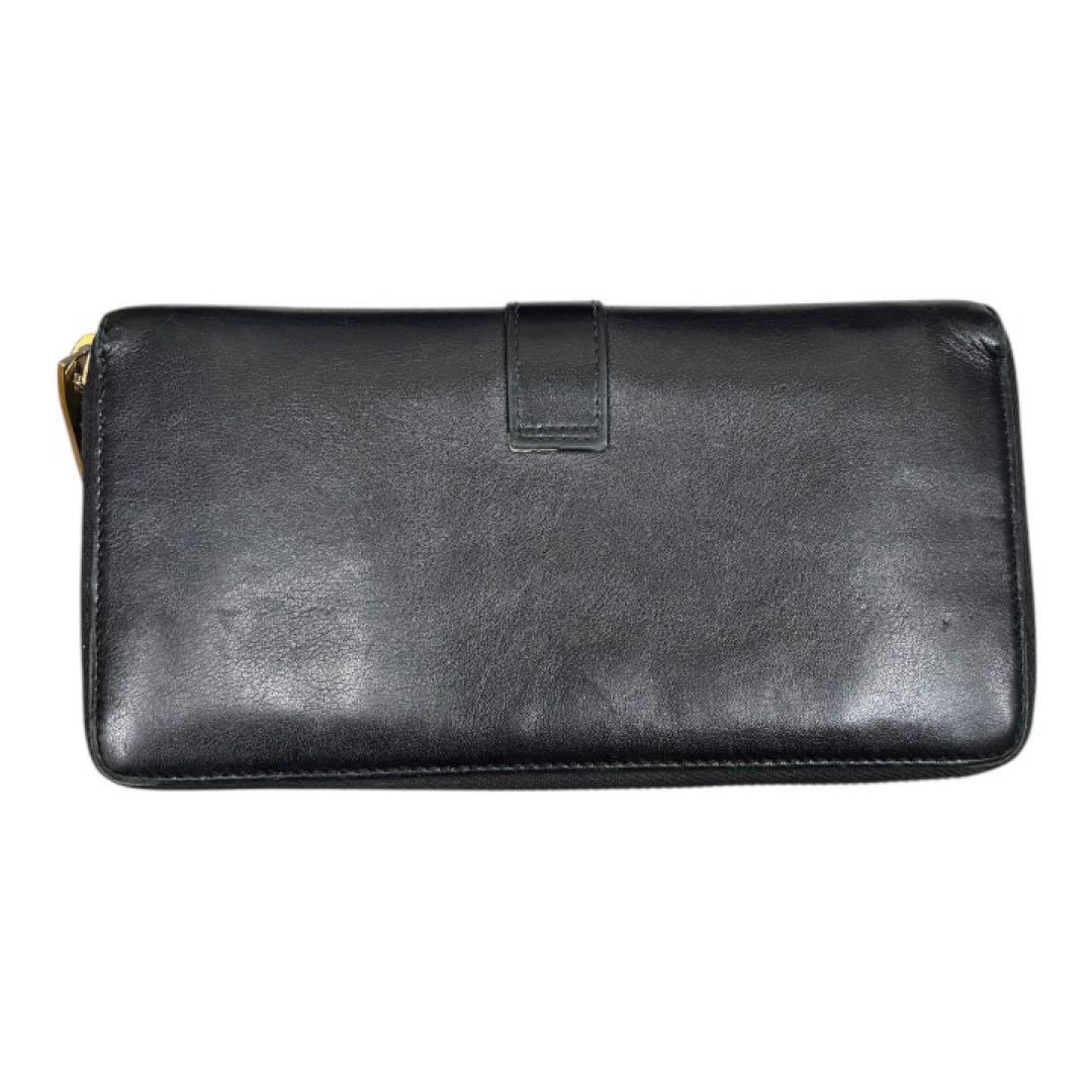 サンローラン YSLロゴ 長財布 レザー ラウンドファスナー