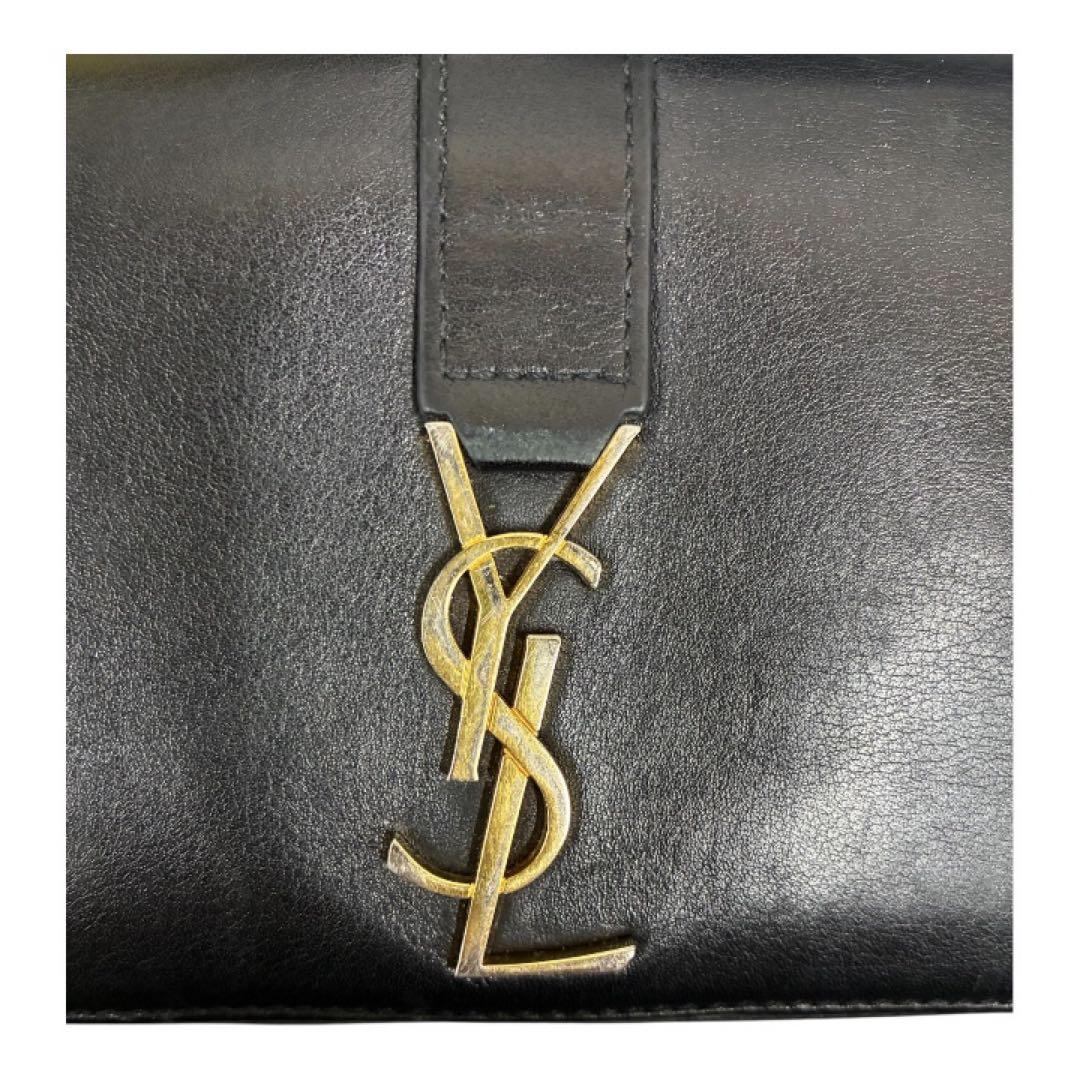 サンローラン YSLロゴ 長財布 レザー ラウンドファスナー