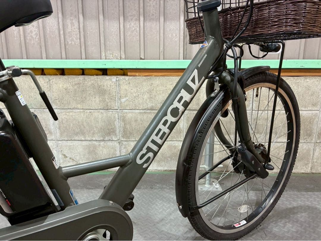 №8408 電動自転車 ブリヂストン　ステップクルーズ　26インチ カーキ
