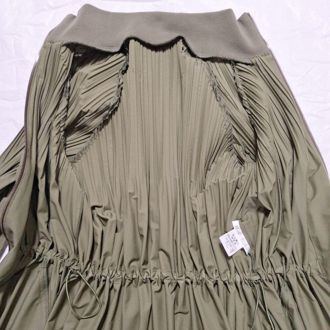 【チリパ】PLEATS PLEASEハイネックプリーツコート ワンピース