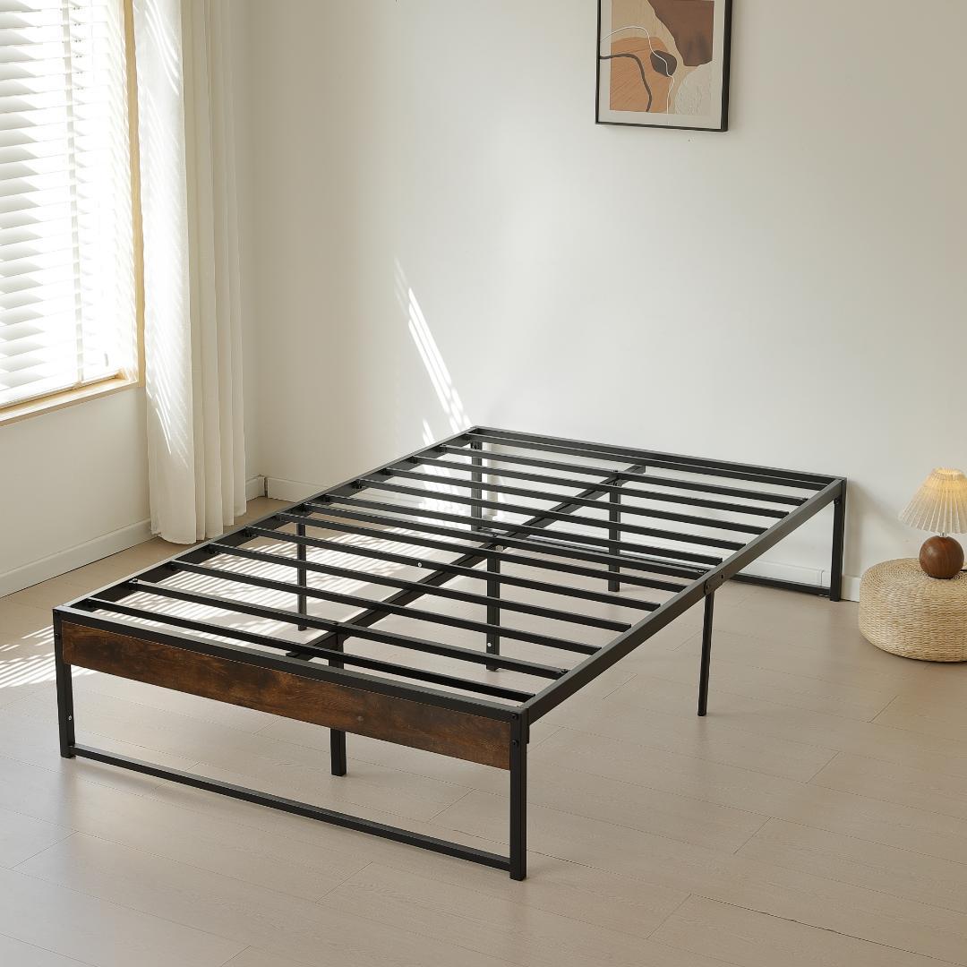 【ダブル D】ベッドフレーム パイプベッド ベッド パイプ 木 シングルベッド