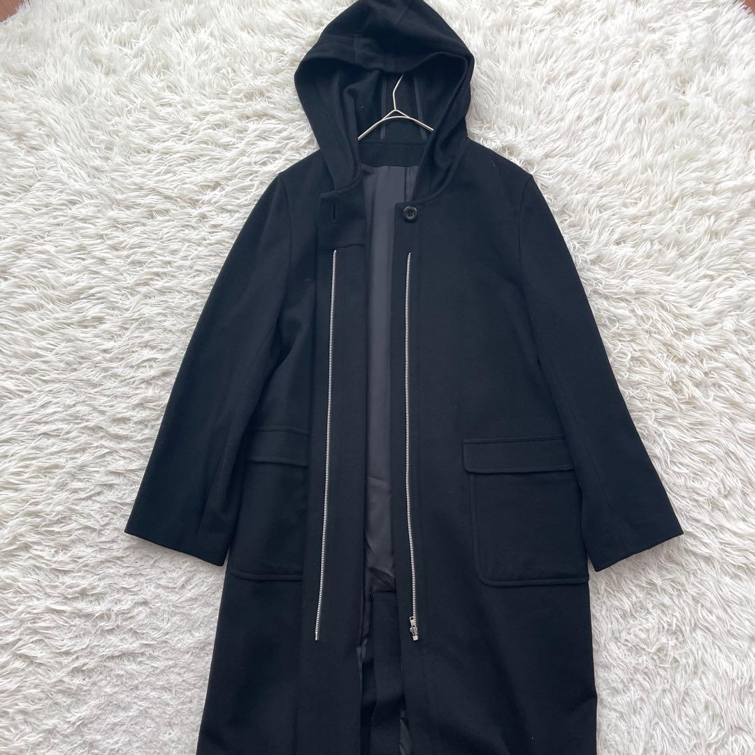 ru カシミヤ100% Aライン　ロング　コート　大きいサイズ