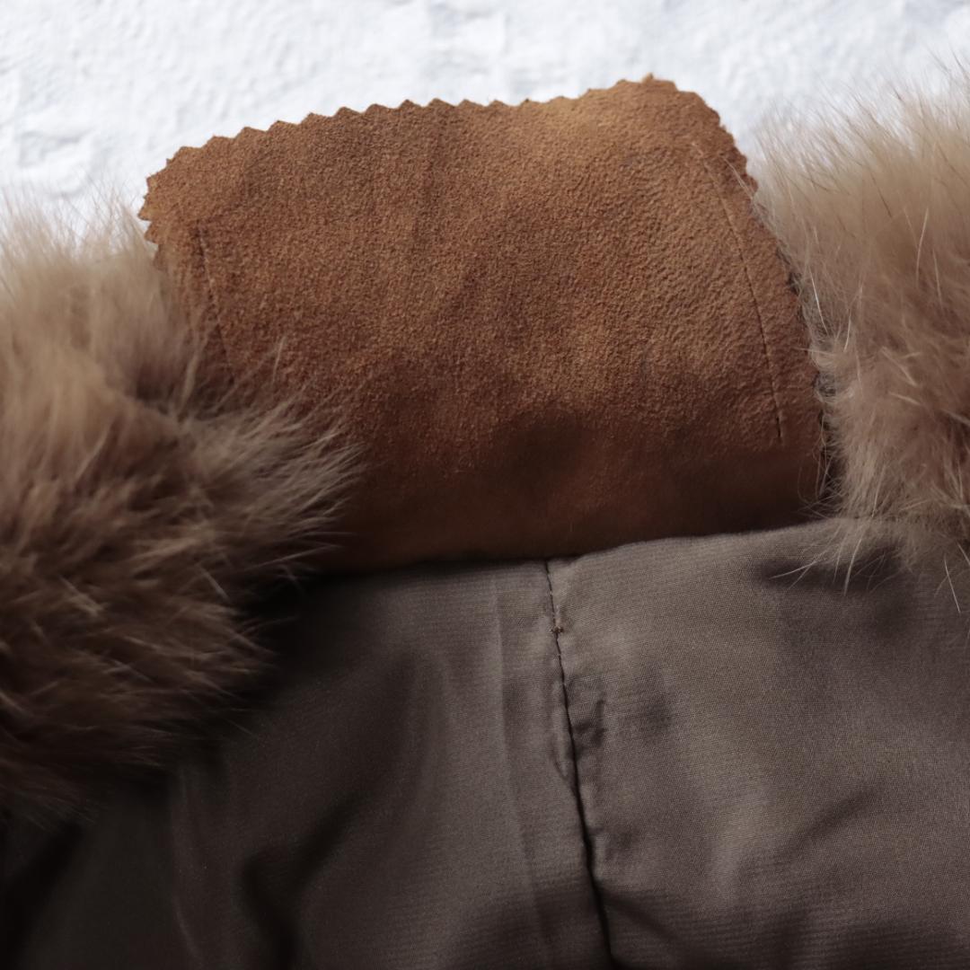 豪華ボリュームファー　レザージャケット　ロングコート　ガウンコート