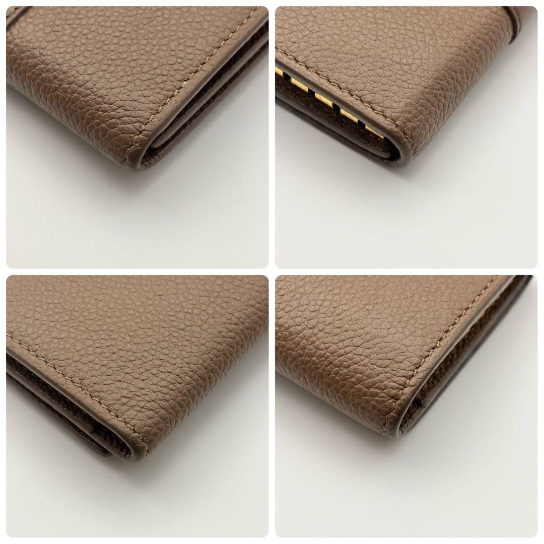 【美品】サンローラン　6連キーケース　YSL ロゴ　グレインレザー　グレージュ