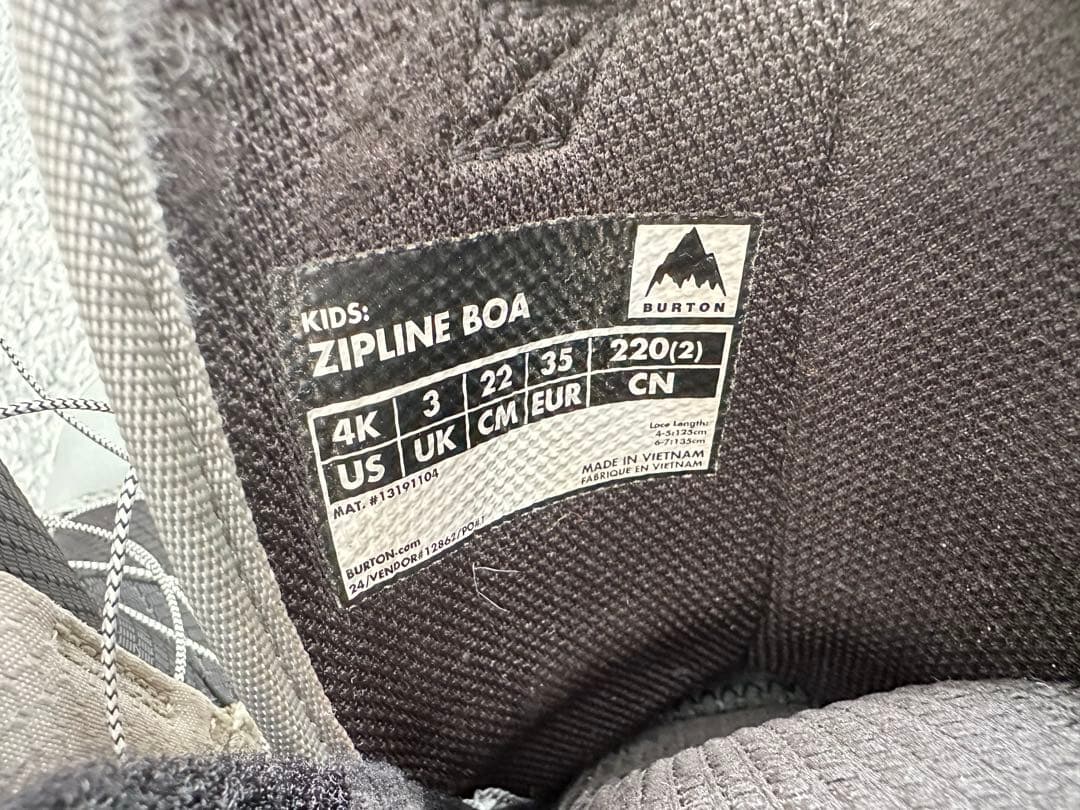 子供用 Burton BOA スノーボードブーツ 22cm