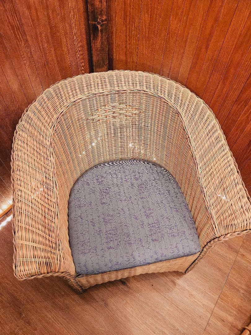 Rattan Auster ナチュラル天然素材 日本製 1Ｐソファ ①