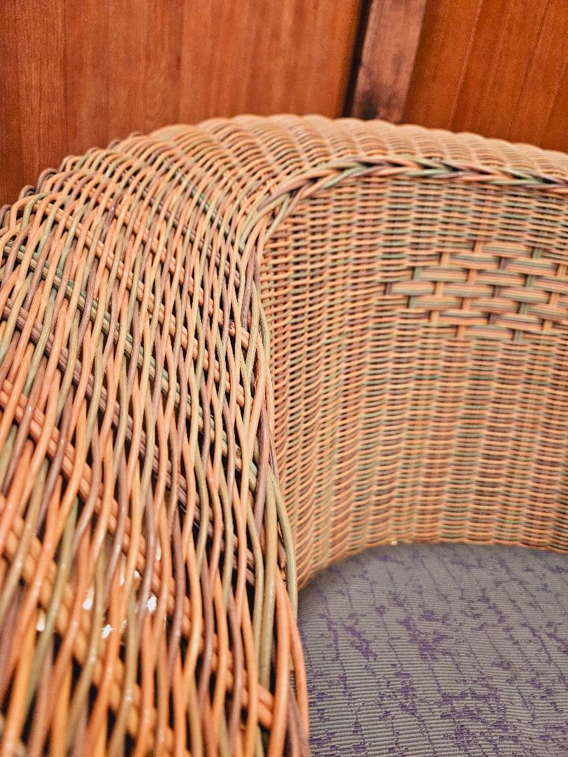 Rattan Auster ナチュラル天然素材 日本製 1Ｐソファ ①