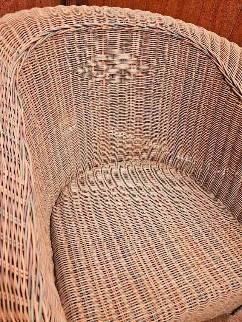 Rattan Auster ナチュラル天然素材 日本製 1Ｐソファ ①