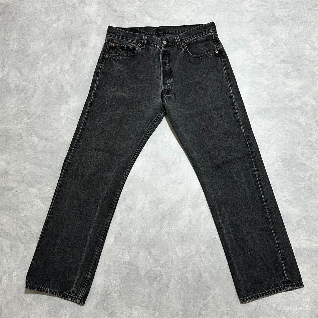 Levi's 90's 501 サルファーブラックUSA製 後染め 34×30