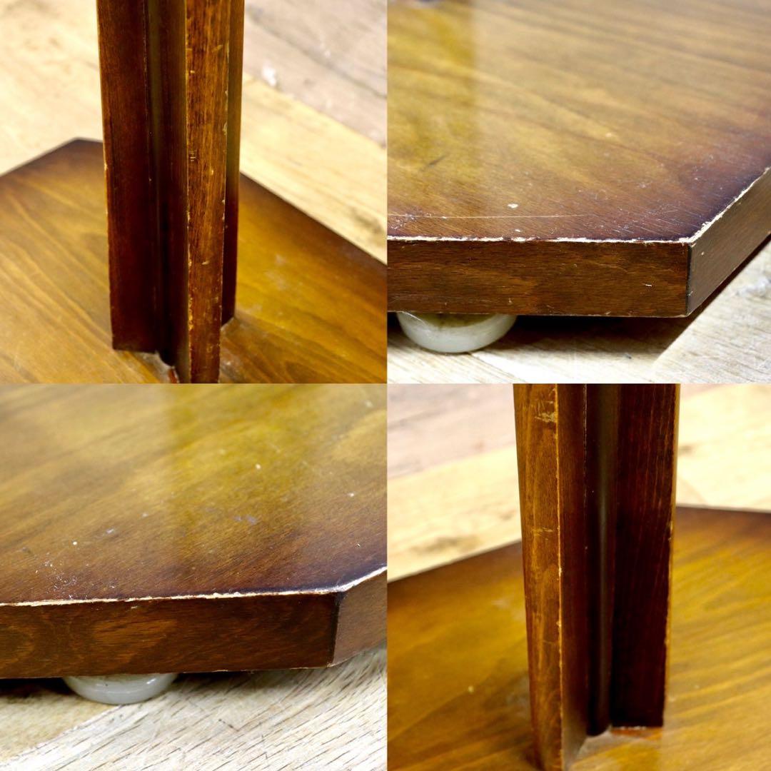 GMIS118A○曙工芸製作所 電話台 飾り台 レトロ 花台 収納 木製 ア