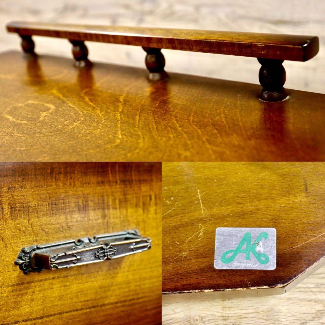 GMIS118A○曙工芸製作所 電話台 飾り台 レトロ 花台 収納 木製 ア