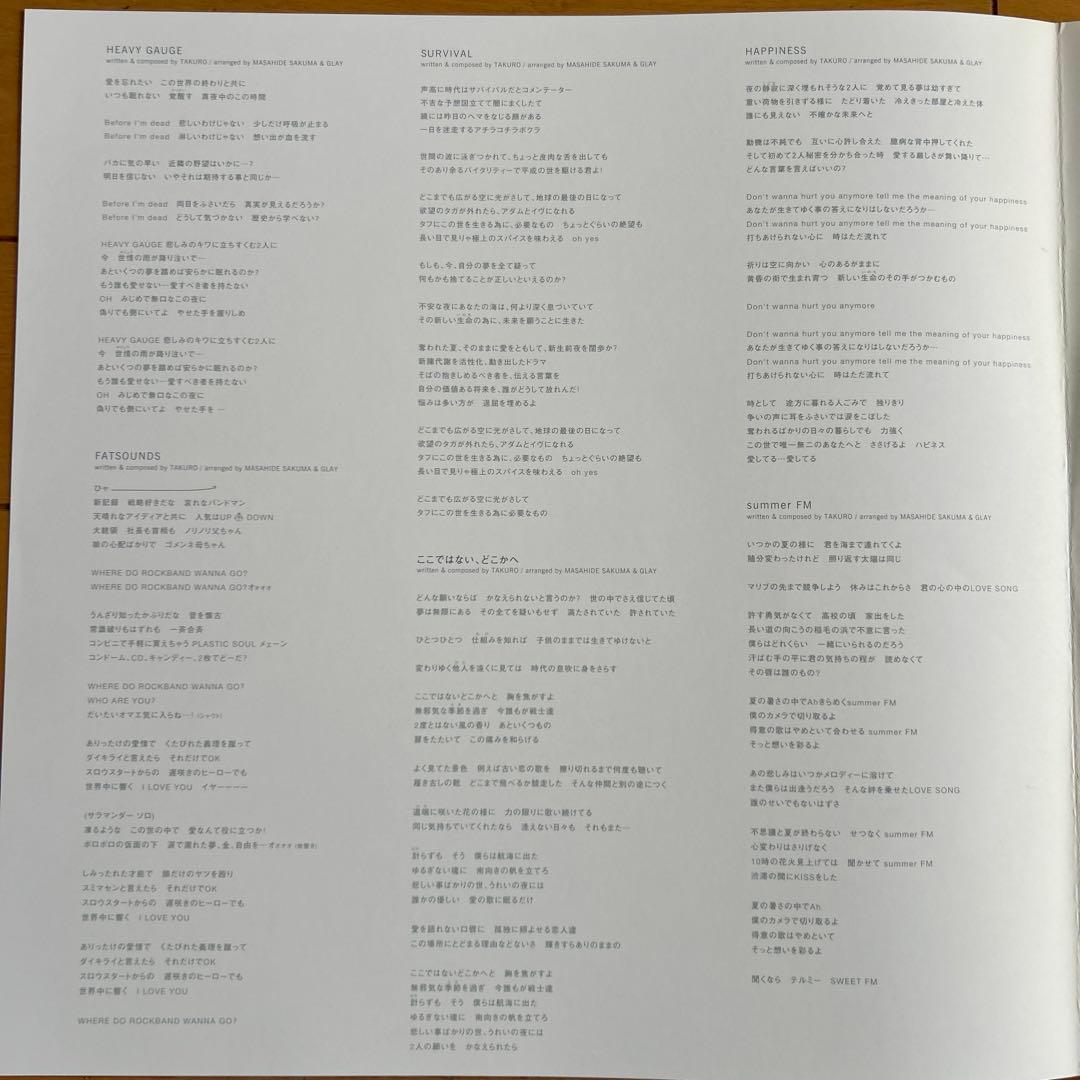 【貴重】GLAY 「HEAVEY GAUGE」LP アナログ盤 未使用